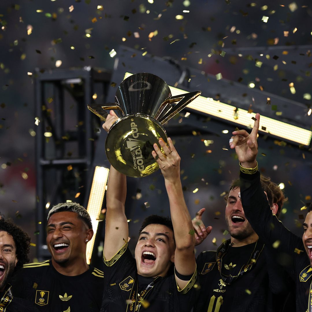 Jugadores de la selección mexicana en un partido de la Copa Oro